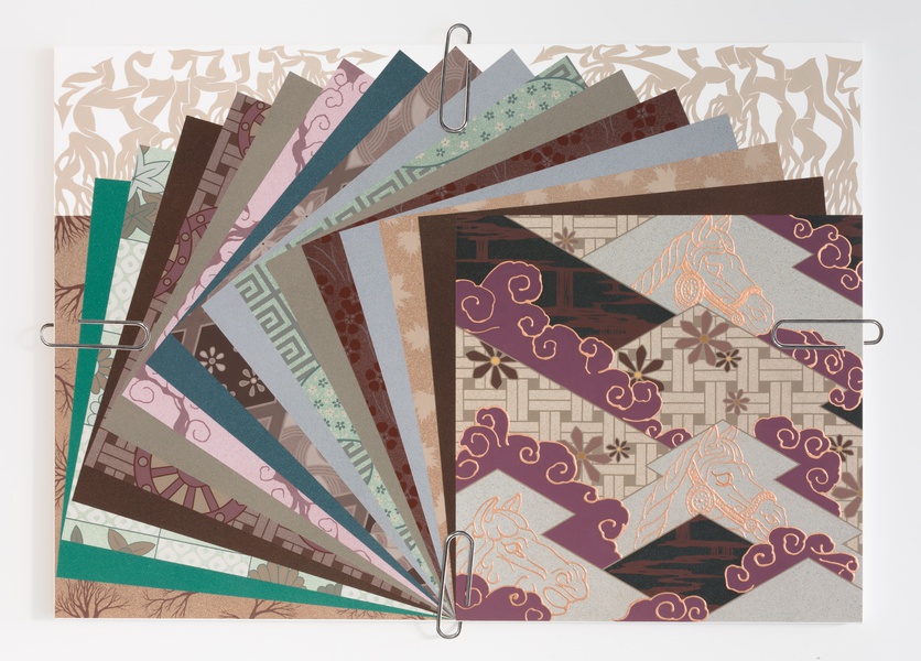 Door gods (origami paper): Kubla Khan, 2014 