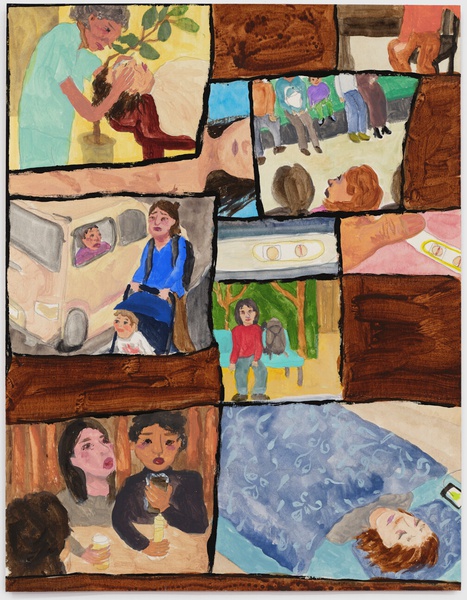 壁 (Wall), 2019, Acrylic on paper, 16 ⅛ × 12 ½ in. (40.96 × 31.75 cm)