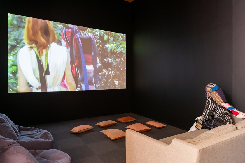 Installation view, PRAYER ROOM, HEALING STAtion, lumber room, Portland, July 10 - September 25, 2021.