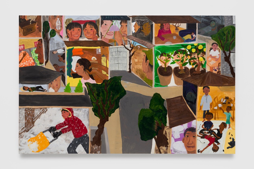 Where Words Fail #3, 2025 Oil on canvas, 57.28 × 89 ½ in. (145.49 × 227.33 cm)