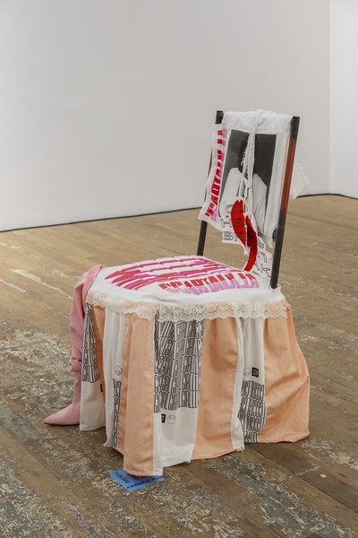 Bonnet Core, 2021 Cotton, rhinestones, metal, paint, lace, polyester, thread