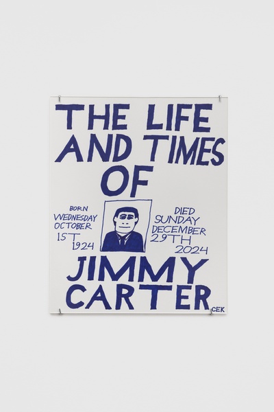 The Life and Times of Jimmy Carter, 2025, Marker on paper, 11 ¼ × 15 in. (28.58 × 38.10 cm)
