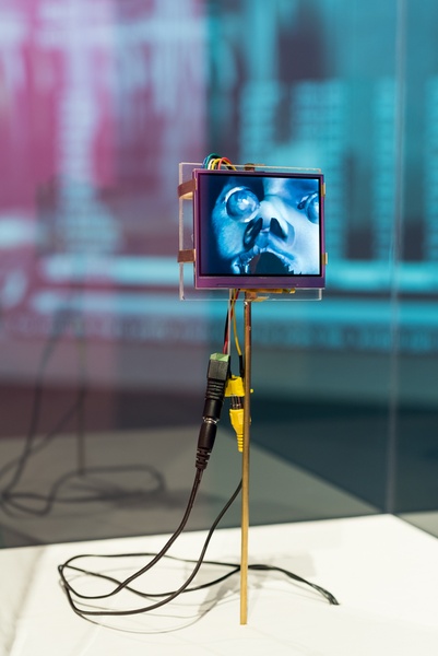 IT'S IN THE GAME '17 or Mirror Gag for Vitrine and Projection, 2017