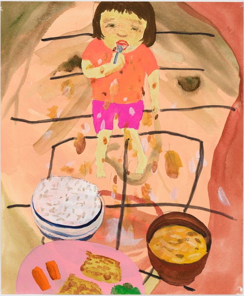 Poison, 2018, Acrylic on paper, 17 ⅞ × 14 ⅞ in. (45.40 × 37.78 cm)