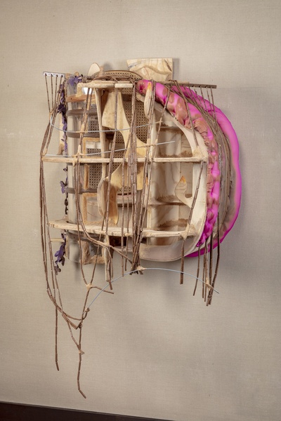 Shelf with Beaded Gate, 2018