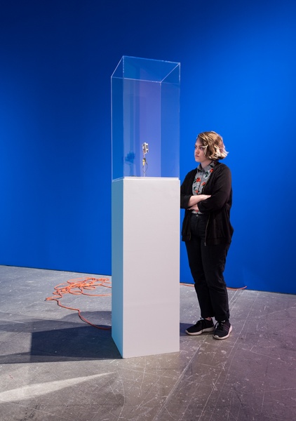 IT'S IN THE GAME '17 or Mirror Gag for Vitrine and Projection, 2017