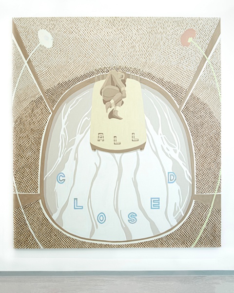 Closed, 2023 Oil on canvas 82.68 × 74.8 in. (210 × 190 cm)