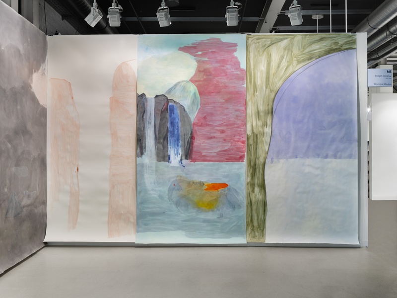 Leaflet, 2024, Mural-grade acrylic, vinyl paint and charcoal on paper 6 sheets: overall dimension: 138 ¼ × 420 in. (351.16 cm × 10.67 m)