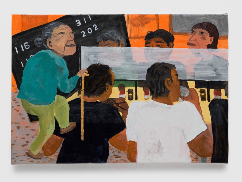 Beef Bowl Restaurant, 2025, Oil on canvas, 19.7 × 28.6 in. (50.04 × 72.64 cm)