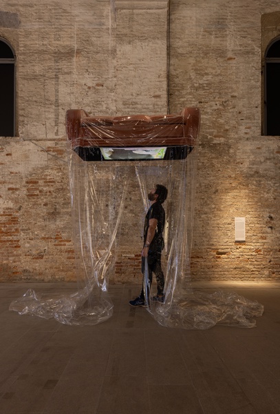 Installation view, Sondra Perry, Lineage for a Phantom Zone, with the additional support of Muse, the Rolls-Royce Art Programme, as the inaugural Dream Commission