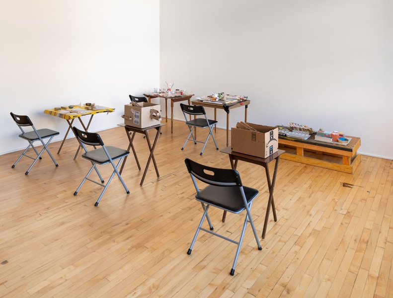 Installation view, PRAYER ROOM, HEALING STAtion, lumber room, Portland, July 10 - September 25, 2021.