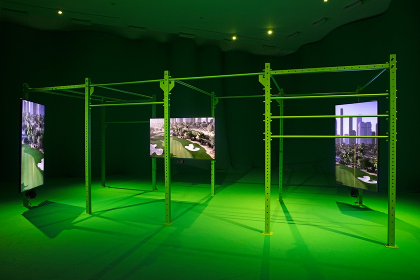 Installation view, Martine Syms, Neural Swamp, Fondazione Sandretto Re Rebaudengo, Turin, November 5, 2021 - January 30, 2022