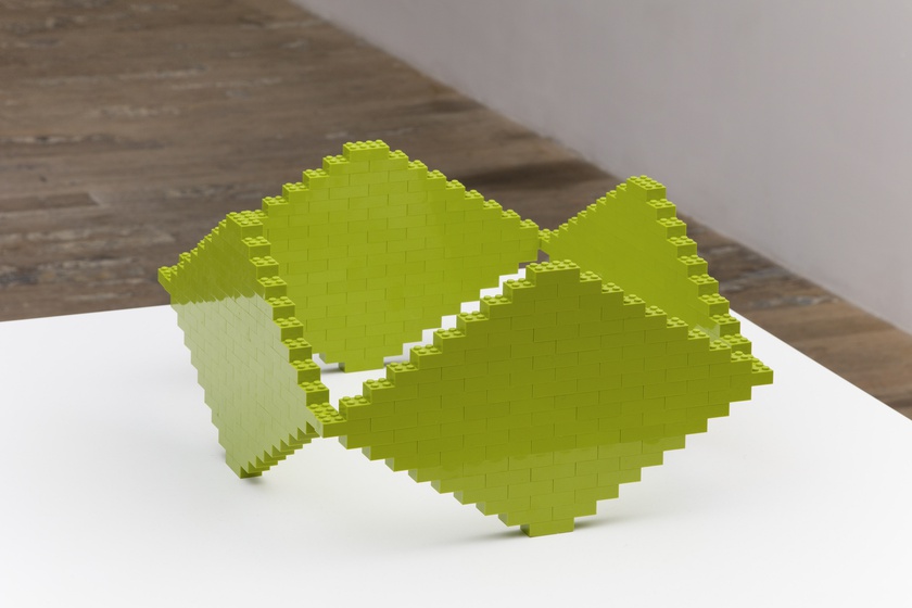 Four Light Green Diamonds, 2015 Lego bricks 7 ½ × 12 ½ × 12 ½ in. (19.05 × 31.75 × 31.75 cm)