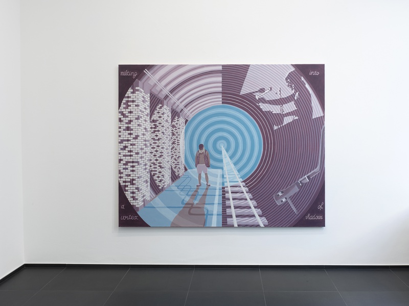 Underground (Vortex), 2024 Oil on canvas, 59 × 74 ¾ in (150 × 190 cm)