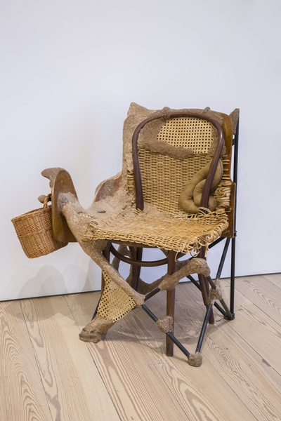 Basket Chair with Brown Pillow, 2017