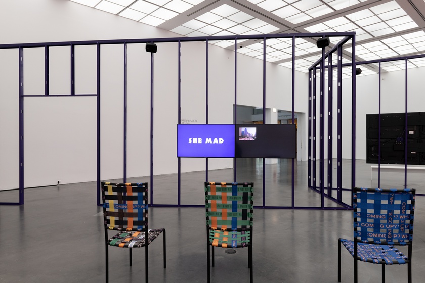 Installation view, Martine Syms: She Mad Season One, MCAChicago, July 2, 2022 – February 12, 2023